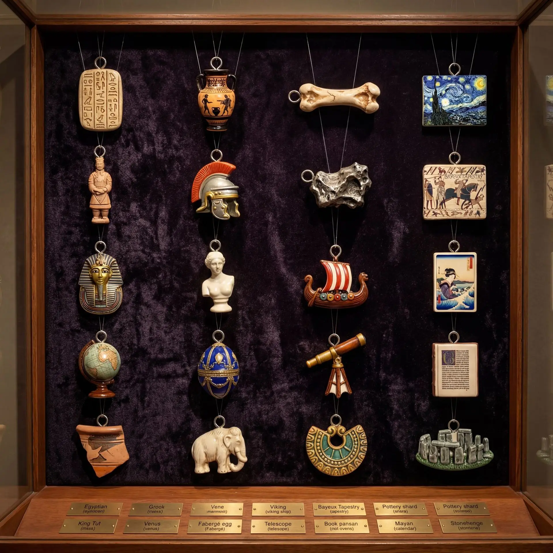 Jewelry Making History - Miniaturas de figuras históricas antigas, pingentes