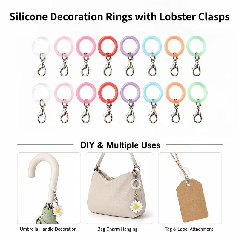 Anéis de silicone para alça de - Lobster Clasp Silver avaliação e preço
