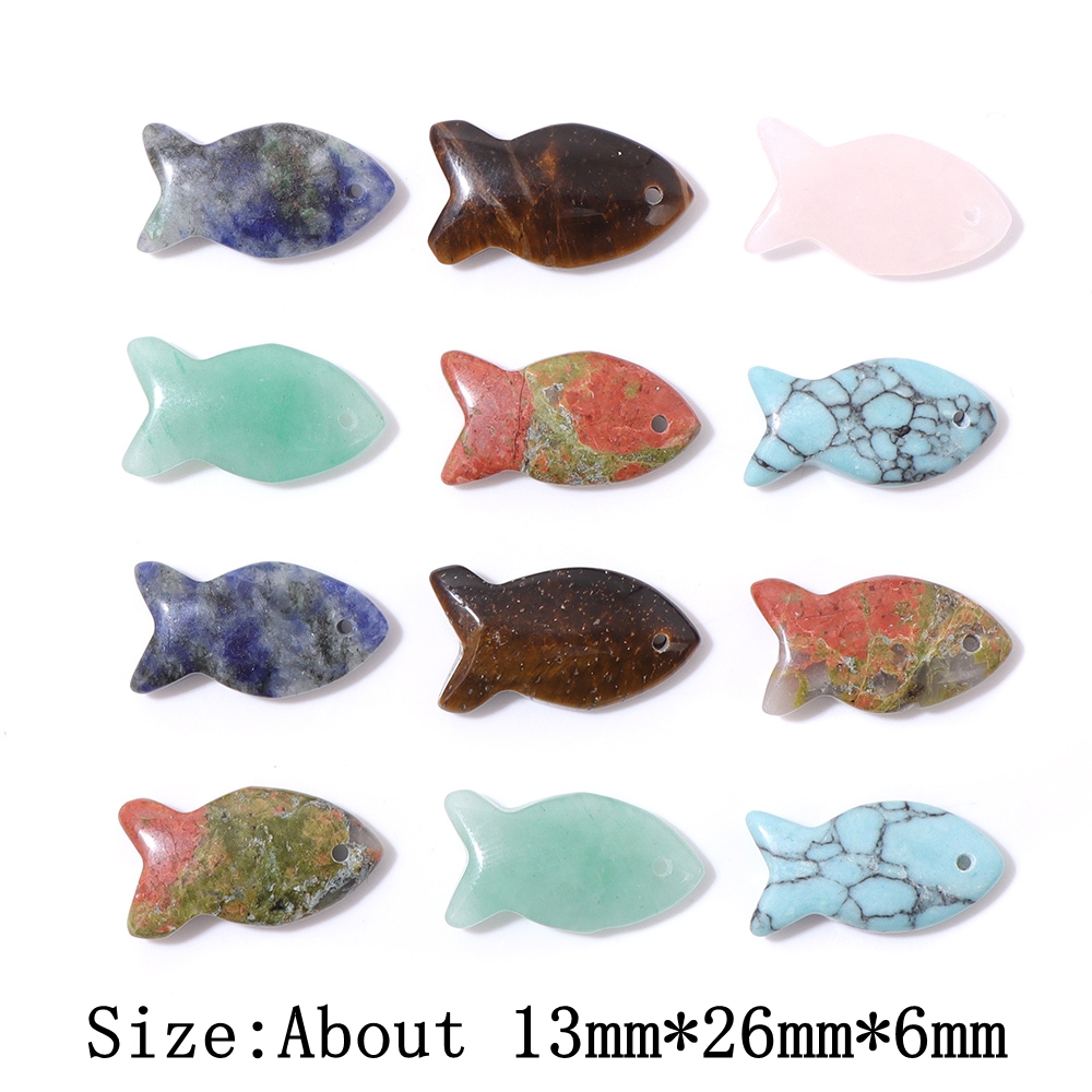 2 pçs forma de peixe pingentes - Jewelry Making Gemstones avaliação e preço